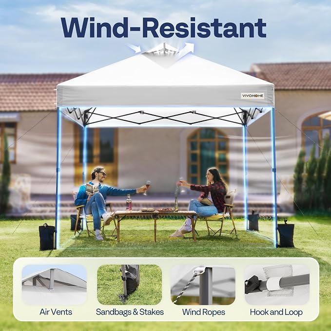 VIVOHOME 10x10ft Pop Up Canopy Tent One Push Setup Outdoor Portable Shelter - Image 6