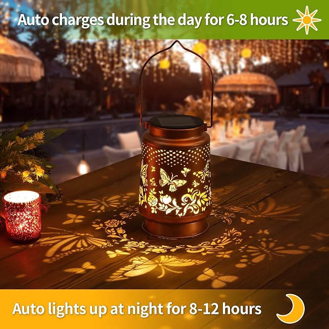 Solar Lanterns Outdoor Waterproof Butterfly Garden Decor Birthday Gifts - Image 3