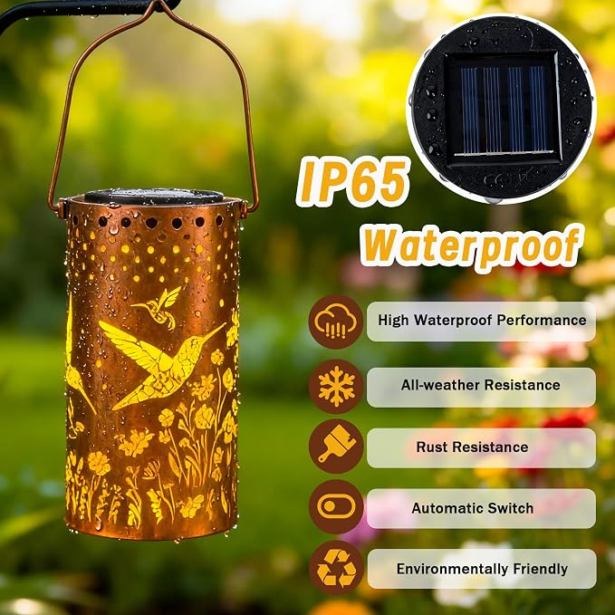 Hummingbird Solar Lanterns Outdoor Waterproof, Birthday Gifts - Image 2