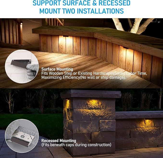 LEONLITE 4 Inch LED Hardscape Lighting, Update Retaining Wall Lights, LED - Image 3