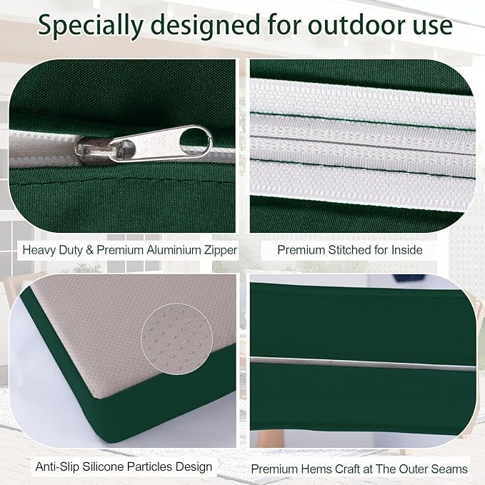 Outdoor Cushion Covers for Patio Furniture, Patio Cushion Covers Replacement - Image 4