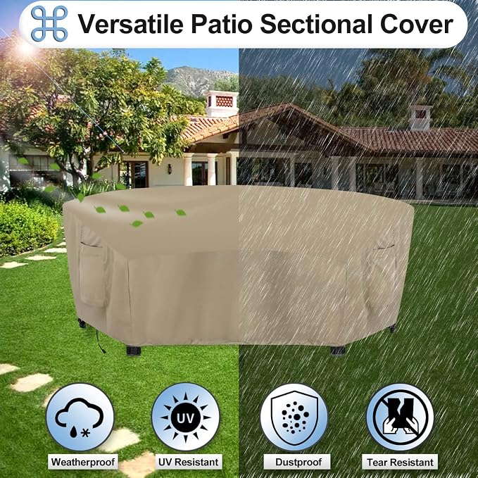 OutdoorLines Waterproof Curved Outdoor Sectional Cover - Image 4