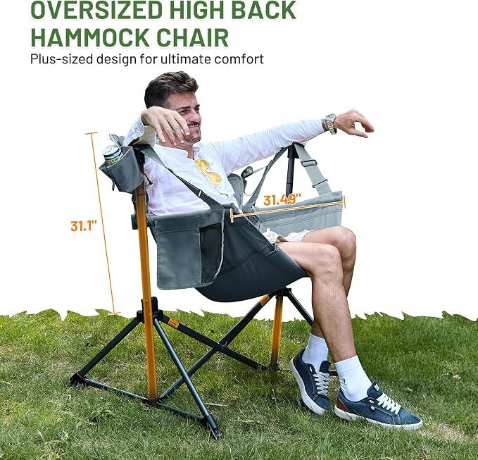 TIMBER RIDGE Hammock Camping Chair, Oversized Swinging Hammock Chair - Image 3