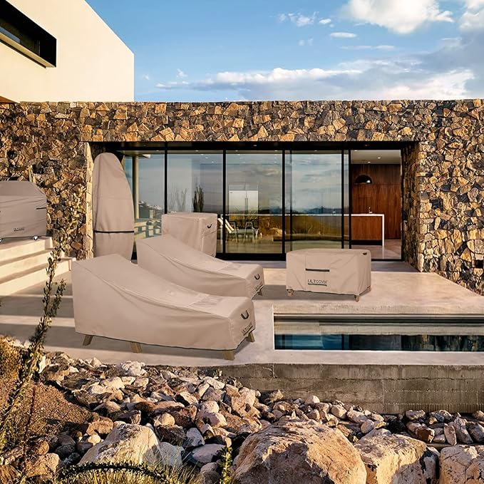 ULTCOVER Waterproof Patio Lounge Chair Cover Heavy Duty Outdoor Chaise Lounge - Image 6