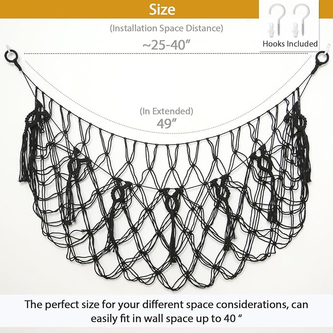 Large Stuffed Animal Net Hammock Macrame Toy Diaplay Plush Toy Holder Ceiling - Image 4
