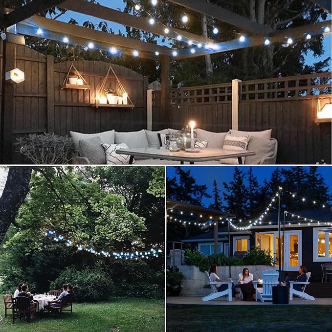 40FT LED Outdoor String Lights Waterproof, G40 LED Globe Outdoor Lighting - Image 6
