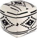Anji Mountain Artisan Crafted Cotton Blend Pouf Ottoman | Versatile Floor by AnjiMountain