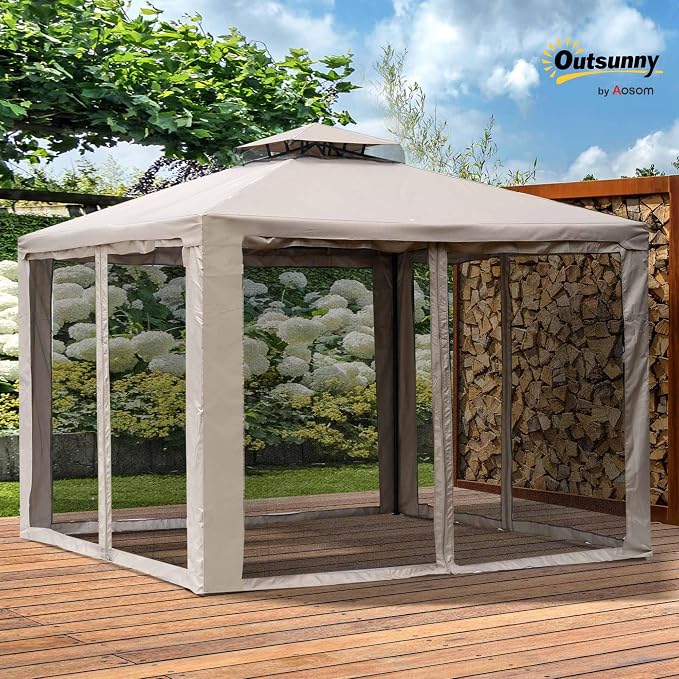 Outsunny 9.6' x 9.6' Patio Gazebo, Outdoor Canopy Shelter - Image 2