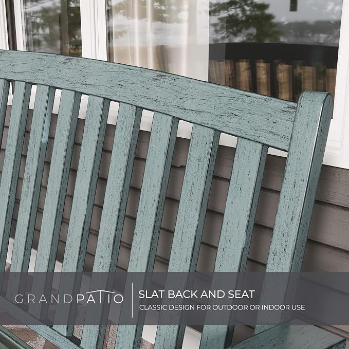 Grand patio 52" Farmhouse Outdoor Bench, Garden Benches - Image 7