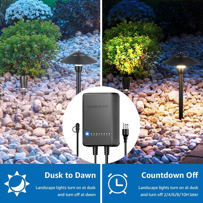 SUNVIE All-in-One LED Low Voltage Landscape Lighting Kit 6 Pathway Lights 2 - Image 4