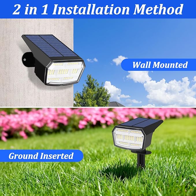 Sucolite 6-Pack Solar Spot Lights Outdoor Waterproof IP65, 3 Lighting Modes - Image 6