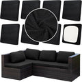 8Pcs Outdoor Cushion Covers, Patio Cushion Covers, Stretch Elastic Slipcovers by dreahoteztil