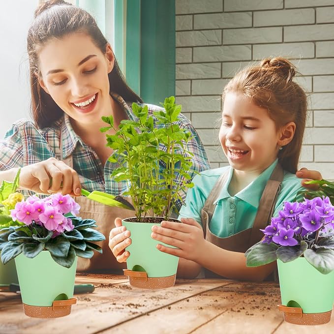 5in Self Watering Pots for Indoor Plants - Image 6
