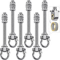 SELEWARE Heavy Duty Bearing Swing Hangers, 6 Pack Stainless Steel Swing Hooks by SELEWARE