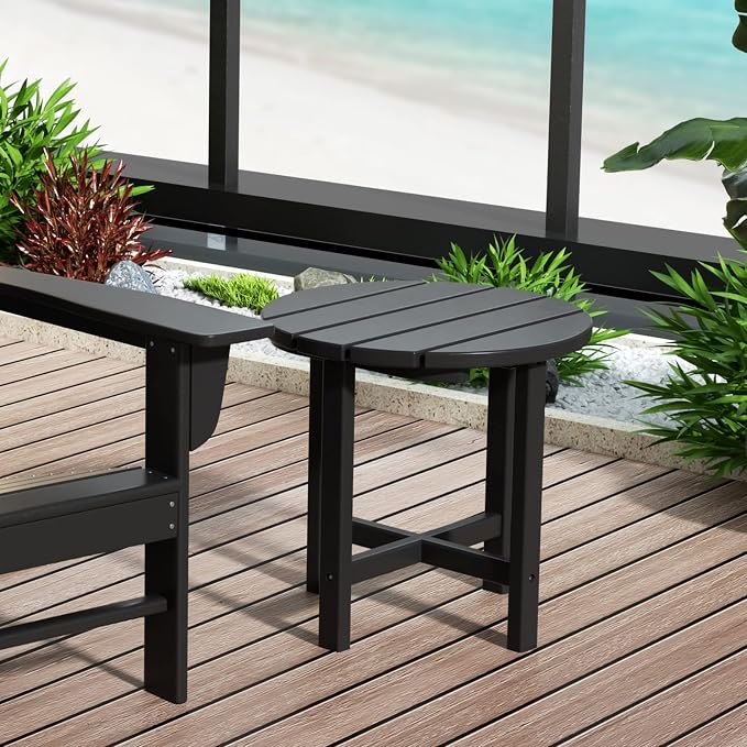 WestinTrends Dylan Adirondack Round Outdoor Side Table - Image 10