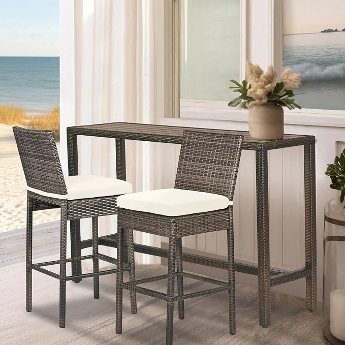 Outdoor Bar Table Patio Bar Height 55" Long Outdoor Console Table Hot Tub Tall - Image 5