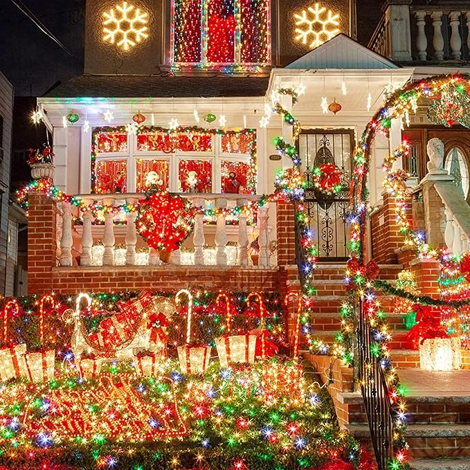 Joomer Solar Christmas Lights Outdoor, 105FT 300 LED 8 Modes Solar String - Image 6