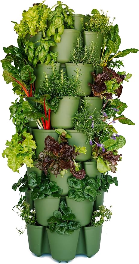 Greenstalk 7 Tier Leaf Vertical Planter by GreenStalkVerticalGardens