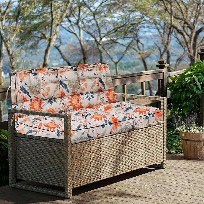 Outside Benches Cushion with Backrest, Thicken Waterproof Swing Cushions 2/3 - Image 7