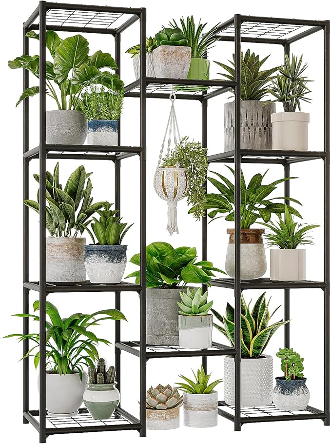 Bamworld Plant Stand Outdoor Metal Plant Shelf by Bamworld