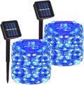 2 Pack Total 200 LED 66FT Solar Powered Copper Wire String Lights Outdoor by DAYLIGHTIR