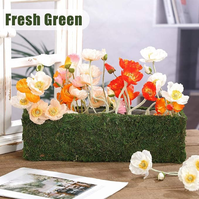 Maxdot 4 Pack Moss Window Box Planters, 16 Inch Rectangular Decorative Planter - Image 3