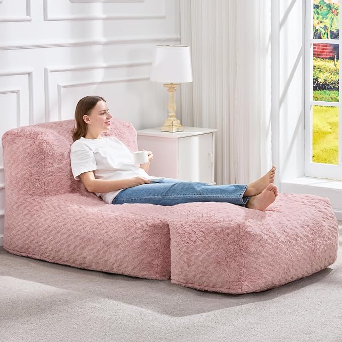 Hobestluk Bean Bag Chair Big Bean Bag Lounger - Image 3