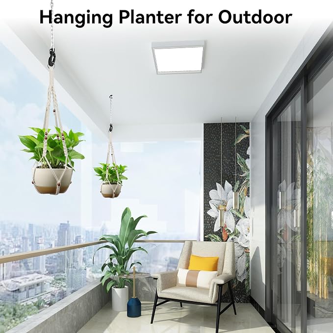 USLAI Macrame Plant Hanger Indoor Outdoor, Fits 4 to 15 Inch Pots, Strong - Image 5