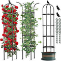 Garden Obelisk Trellis for Climbing Plants Outdoor, 6.2 FT Tomato Cage by CLFUN