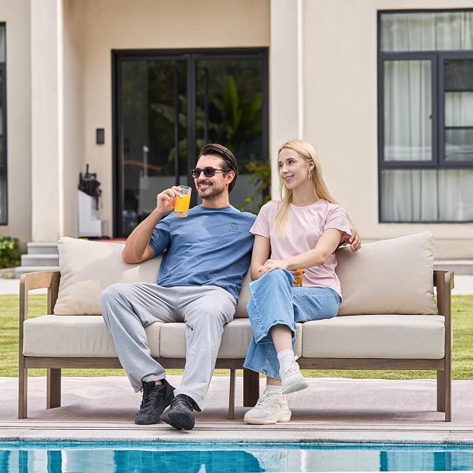 Patio Furniture Set, 4 Pieces Outdoor Furniture Patio Conversation Set - Image 8