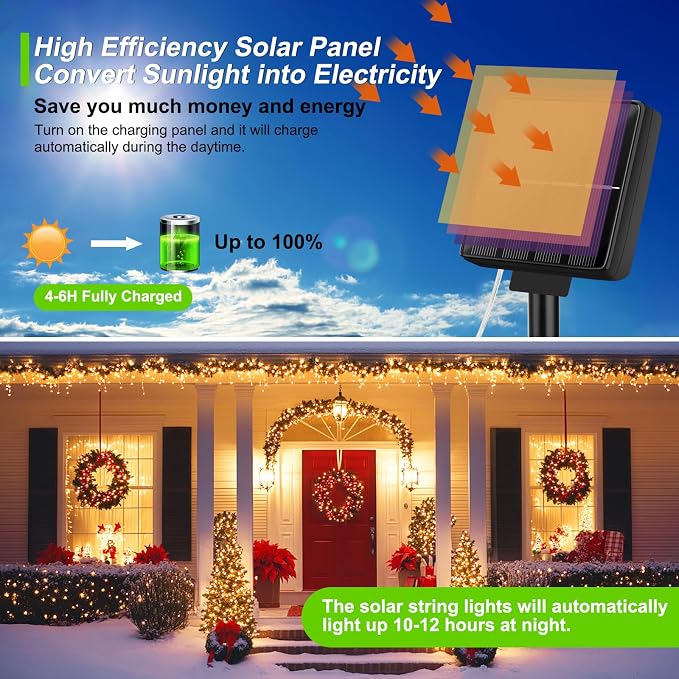 Brightever Solar String Lights, Solar Lights Outdoor Waterproof - Image 3