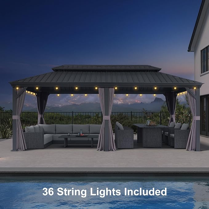 PURPLE LEAF 10' X 20' Hardtop Gazebo - Image 2