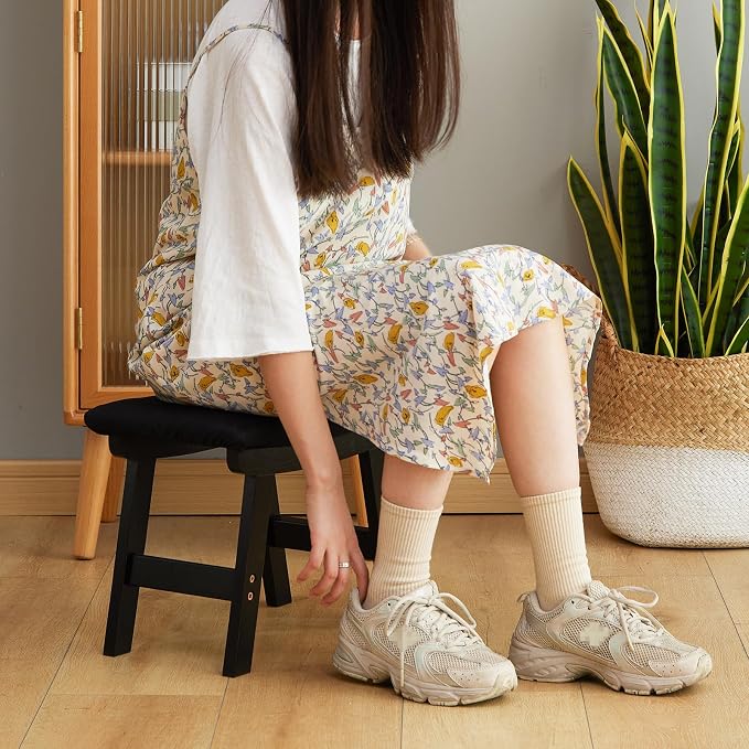 Foot Stool Ottoman Foot Rest Under Desk, Small Stool - Image 6