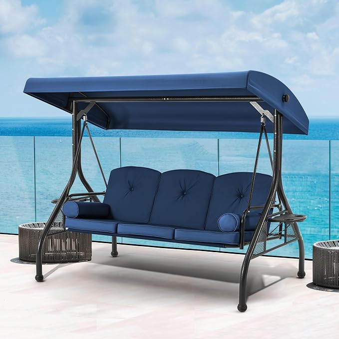GYUTEI 3-Seat Outdoor Patio Swing - Image 9