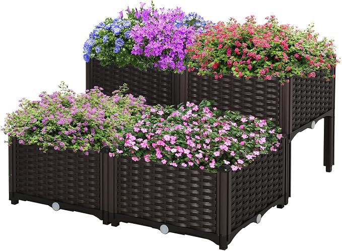 Outsunny 4 Piece Raised Garden Bed by Outsunny