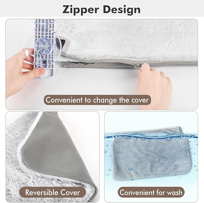 AMOSIJOY Cordless Cat Window Perch, Cat Hammock - Image 5
