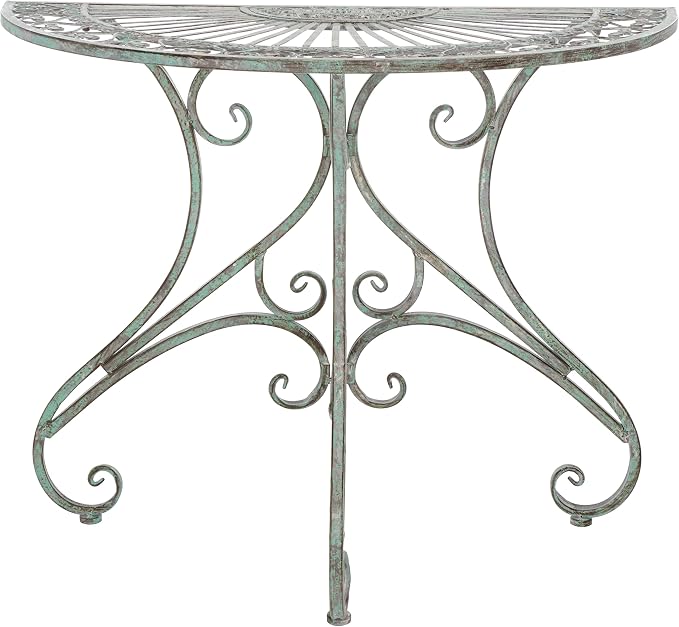 SAFAVIEH Outdoor Collection Annalist Victorian Scroll Antique Dark Green by SAFAVIEH