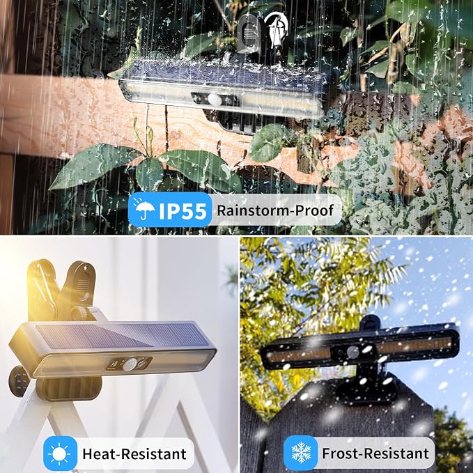 Clip On Solar Motion Lights Outdoor Waterproof, 2 Pack Motion Sensor Outdoor - Image 7