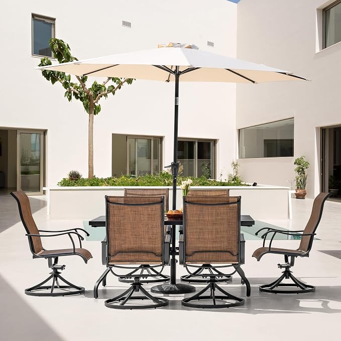 NUU GARDEN Patio Dining Set 7 Pieces Outdoor Dining Set - Image 2