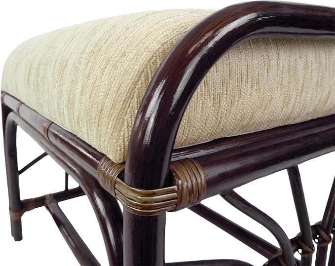 Krit Handmade Rattan Wicker Ottoman Footstool - Image 6