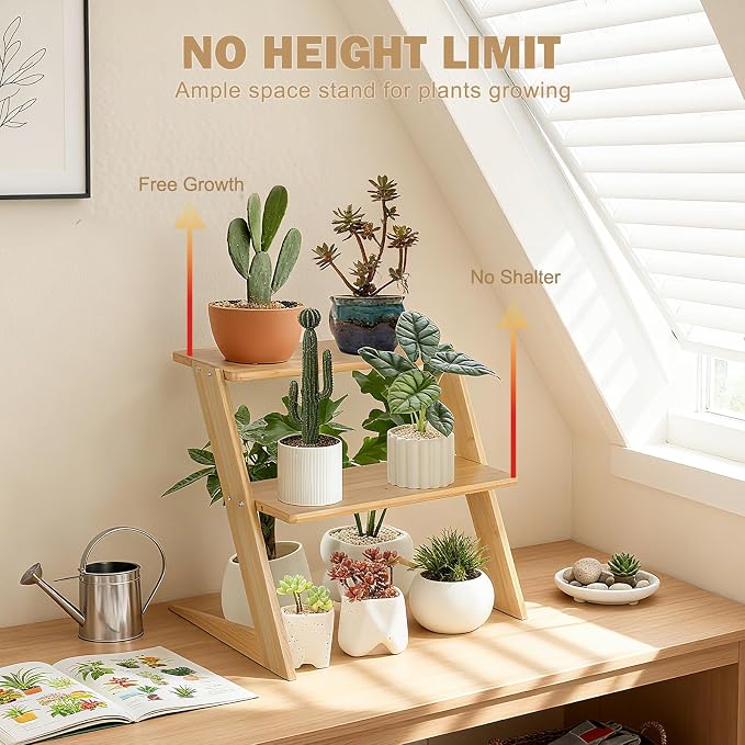3 Tier Table Top Countertop Small Plant Stand - Image 5