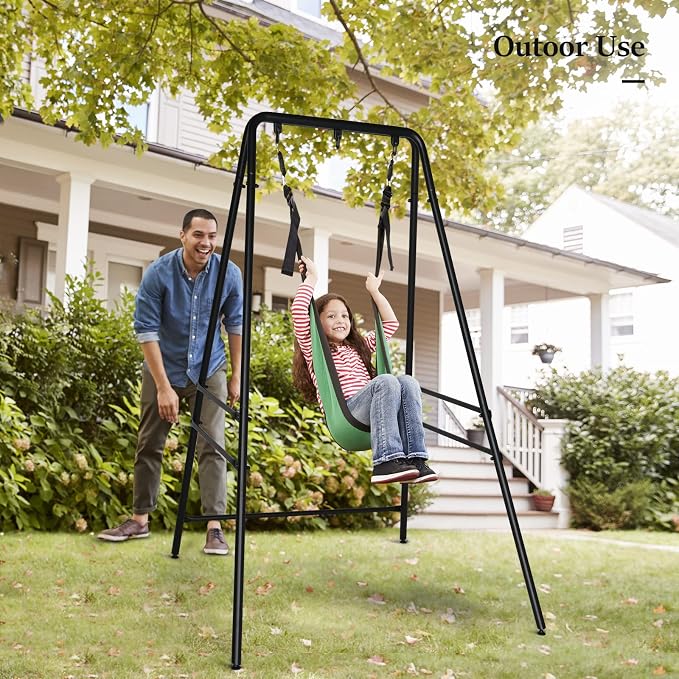 ONCLOUD Outdoor Hanging Chair Stand, Heavy-Duty 450 LBS Support Outdoor Hammock - Image 5