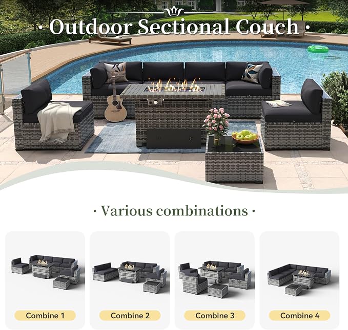 Aoxun 8 Piece Patio Furniture Set - Image 7