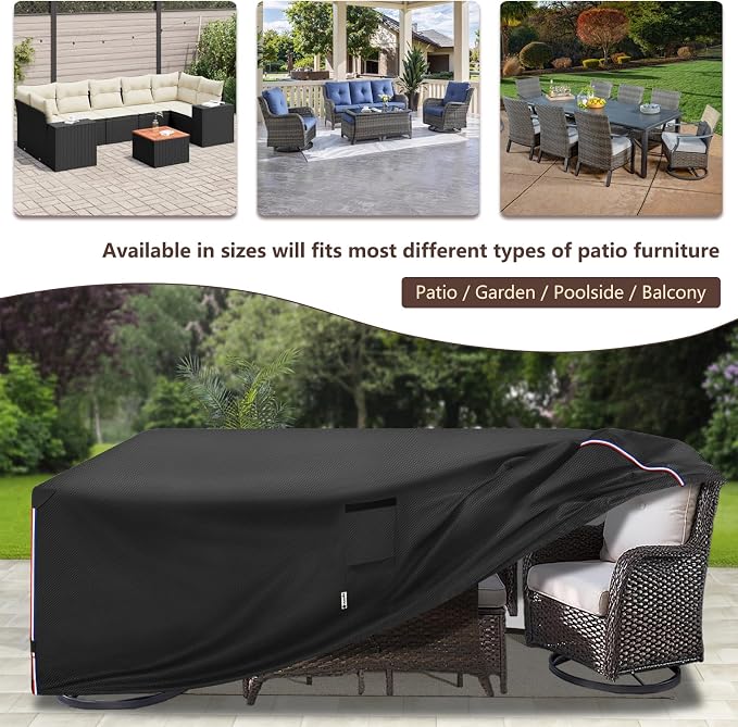 Patio Furniture Cover for 5 Pieces Set-Waterproof 600D Oxford Fabric Cover for - Image 5
