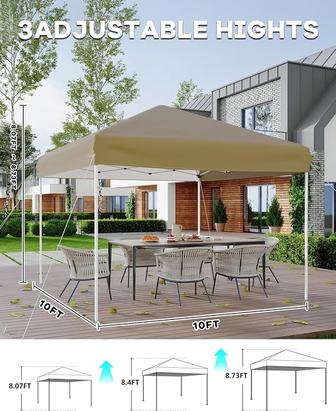 10x10 Pop Up Canopy Tent, Easy Up Canopy - Image 3