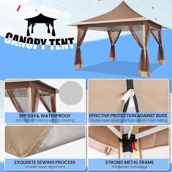 COBIZI 12x12 Pop up Canopy Gazebo on Clearance, Outdoor Canopy Tent - Image 4