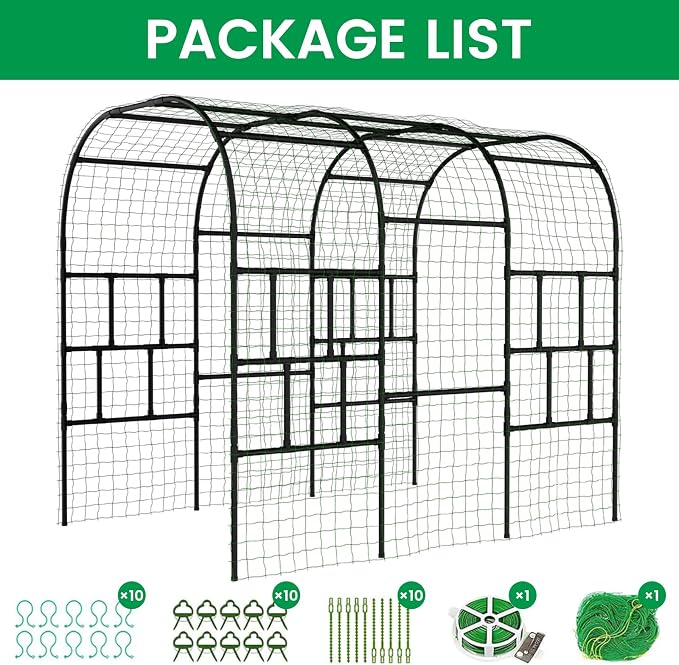 SUNYRISY Outdoor Garden Arch Trellis, Plant Support - Image 8