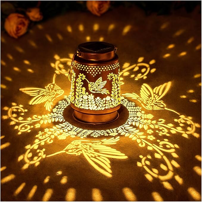 Hummingbird Solar Lanterns Outdoor Waterproof Hanging Solar Lights Hummingbird by EZTZEN