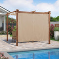 PURPLE LEAF 10' x 10' Outdoor Retractable Pergola Patio Metal Shelter by PURPLELEAF