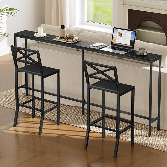 Bar Stools, Kitchen Breakfast Bar Chairs, Easy Assembly, - Image 2